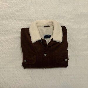 NWT ASOS Corduroy Sherpa Trucker Jacket Brown Men’s Large